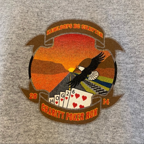 Motorcycle Poker Run Long Sleeve Tee Shirt - Picture 7 of 13